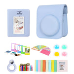 Per Polaroid Mini12 Borsa per fotocamera con cornice per foto 7 in 1 per album fotografico, Green, White, Blue, Pink, Purple