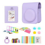 Per Polaroid Mini12 Borsa per fotocamera con cornice per foto 7 in 1 per album fotografico, Green, White, Blue, Pink, Purple