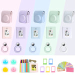 Per Polaroid Mini12 Borsa per fotocamera con cornice per foto 7 in 1 per album fotografico, Green, White, Blue, Pink, Purple