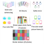 Per Polaroid Mini12 Borsa per fotocamera con cornice per foto 7 in 1 per album fotografico, Green, White, Blue, Pink, Purple