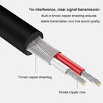 Cavo audio JINGHUA da 3,5 mm a 2RCA Cavo di collegamento audio esterno per console di gioco, 1.5m, 3m, 5m, 10m, 15m, 20m, 30m