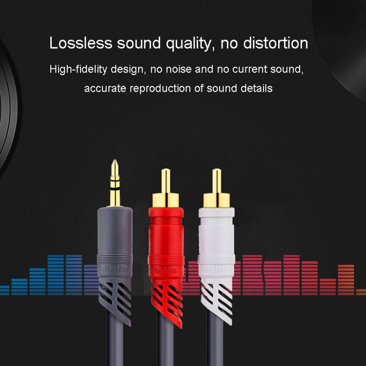 Cavo audio JINGHUA da 3,5 mm a 2RCA Cavo di collegamento audio esterno per console di gioco, 1.5m, 3m, 5m, 10m, 15m, 20m, 30m
