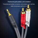 Cavo audio JINGHUA da 3,5 mm a 2RCA Cavo di collegamento audio esterno per console di gioco, 1.5m, 3m, 5m, 10m, 15m, 20m, 30m