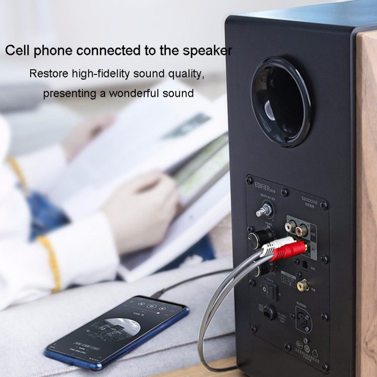 Cavo audio JINGHUA da 3,5 mm a 2RCA Cavo di collegamento audio esterno per console di gioco, 1.5m, 3m, 5m, 10m, 15m, 20m, 30m