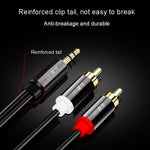 JINGHUA 1 in 2 cavo audio da 3,5 mm da 3,5 mm a 2RCA doppio loto altoparlante per computer cavo per cellulare, 1.5m, 3m, 5m, 10m