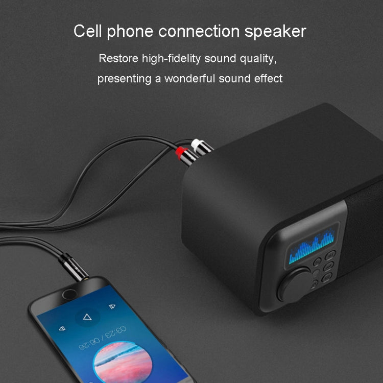 JINGHUA 1 in 2 cavo audio da 3,5 mm da 3,5 mm a 2RCA doppio loto altoparlante per computer cavo per cellulare, 1.5m, 3m, 5m, 10m