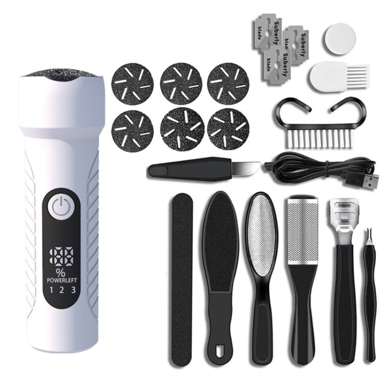 Kit per pedicure elettrico per piedi, rimozione calli piedi impermeabili, White, Kit 1 White, Kit 2  White, Matte Black, Kit 1 Black, Kit 2  Black