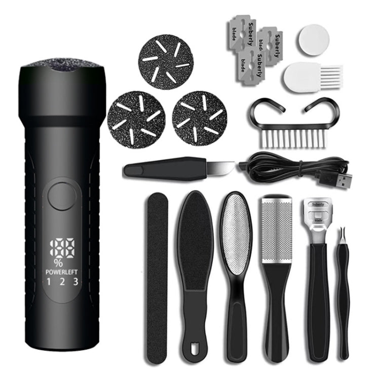 Kit per pedicure elettrico per piedi, rimozione calli piedi impermeabili, White, Kit 1 White, Kit 2  White, Matte Black, Kit 1 Black, Kit 2  Black