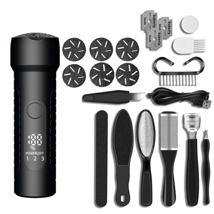 Kit per pedicure elettrico per piedi, rimozione calli piedi impermeabili, White, Kit 1 White, Kit 2  White, Matte Black, Kit 1 Black, Kit 2  Black