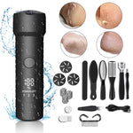 Kit per pedicure elettrico per piedi, rimozione calli piedi impermeabili, White, Kit 1 White, Kit 2  White, Matte Black, Kit 1 Black, Kit 2  Black