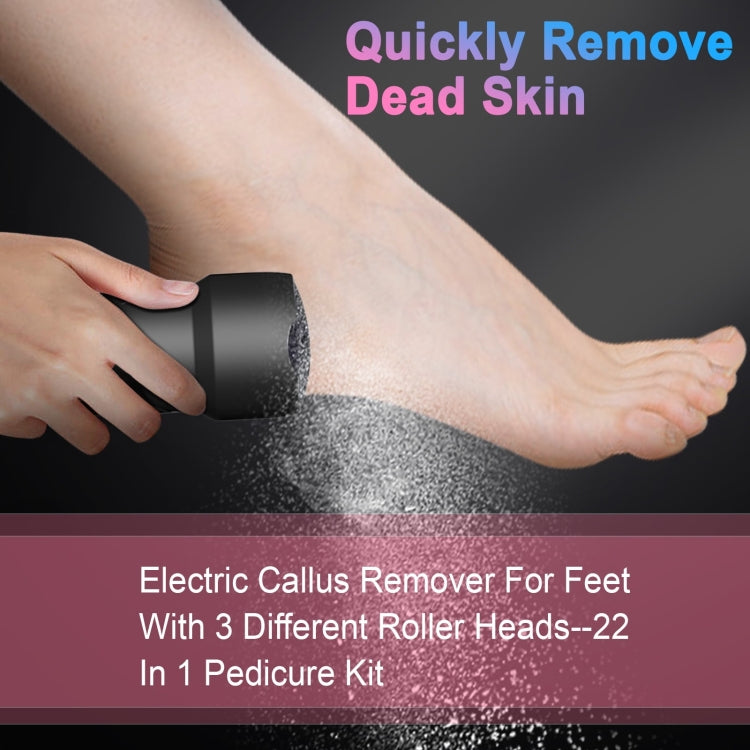 Kit per pedicure elettrico per piedi, rimozione calli piedi impermeabili, White, Kit 1 White, Kit 2  White, Matte Black, Kit 1 Black, Kit 2  Black