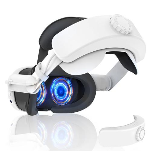Per Meta Quest 3 Fascia ricaricabile Fascia per la testa regolabile Batteria incorporata da 6000 mAh, Rechargeable Headband