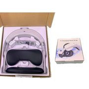 Per Meta Quest 3 Fascia ricaricabile Fascia per la testa regolabile Batteria incorporata da 6000 mAh, Rechargeable Headband