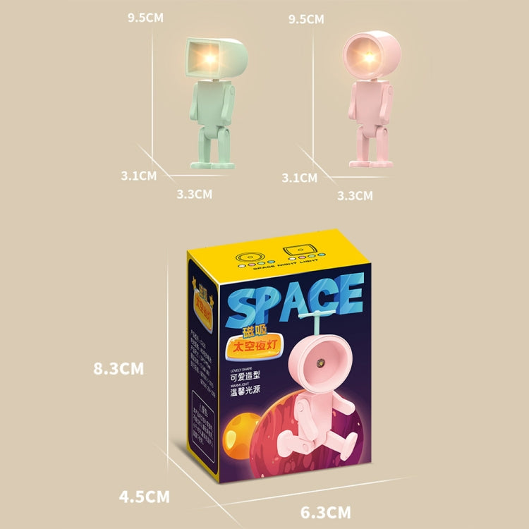 Lampada da scrivania con ornamenti per blocchi da costruzione da tavolo, luce notturna magnetica a LED mini astronauta, Round White, Round Pink, Round Blue, Round Green, Square White, Square Pink, Square Blue, Square Green