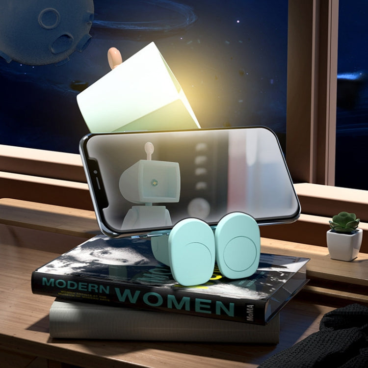 Lampada da scrivania con ornamenti per blocchi da costruzione da tavolo, luce notturna magnetica a LED mini astronauta, Round White, Round Pink, Round Blue, Round Green, Square White, Square Pink, Square Blue, Square Green