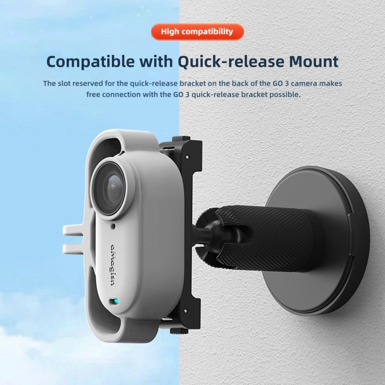 Per Insta360 GO 3 aMagisn Custodia in silicone Accessori protettivi per fotocamera, Horizontal Gray, Vertical Gray, Horizontal Black, Vertical Black