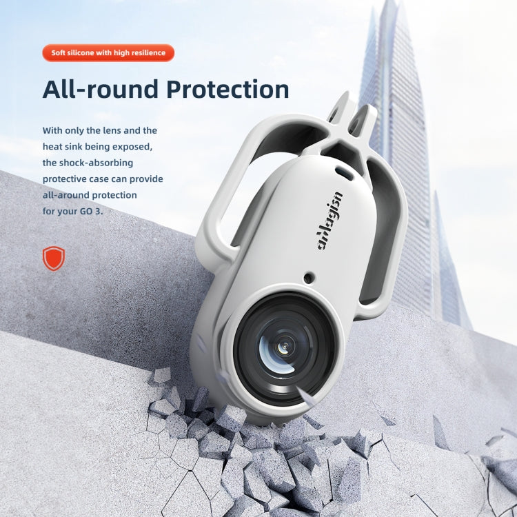 Per Insta360 GO 3 aMagisn Custodia in silicone Accessori protettivi per fotocamera, Horizontal Gray, Vertical Gray, Horizontal Black, Vertical Black