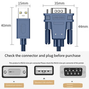 JINGHUA Cavo seriale USB a RS232 Convertitore per computer con porta COM DB9 pin, 1.2m, 2m, 3m