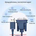 JINGHUA Cavo seriale USB a RS232 Convertitore per computer con porta COM DB9 pin, 1.2m, 2m, 3m