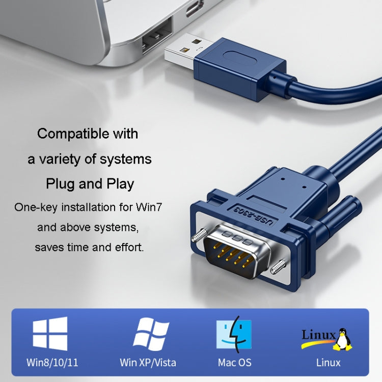 JINGHUA Cavo seriale USB a RS232 Convertitore per computer con porta COM DB9 pin, 1.2m, 2m, 3m