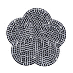 Sottobicchiere in PVC decorato con fiori di pruno riempito di diamanti montato su auto