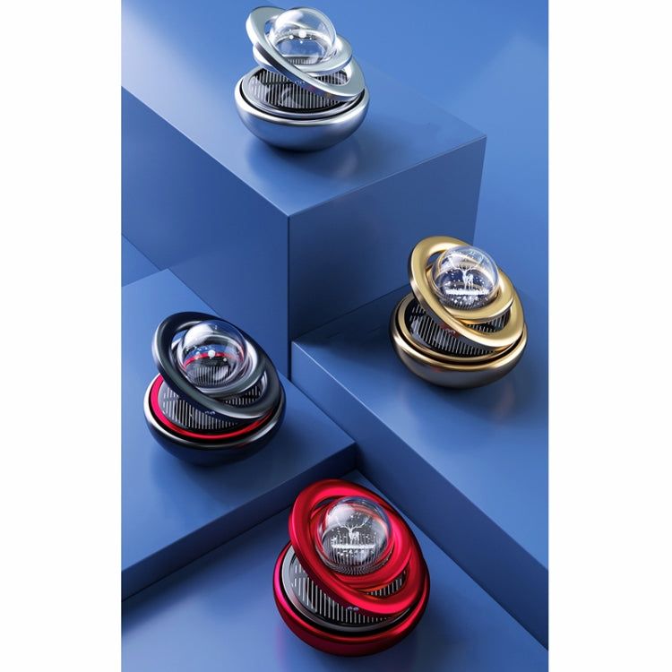 Ornamenti per aromaterapia per auto rotanti solari interstellari, Black, Red, Gold, Silver