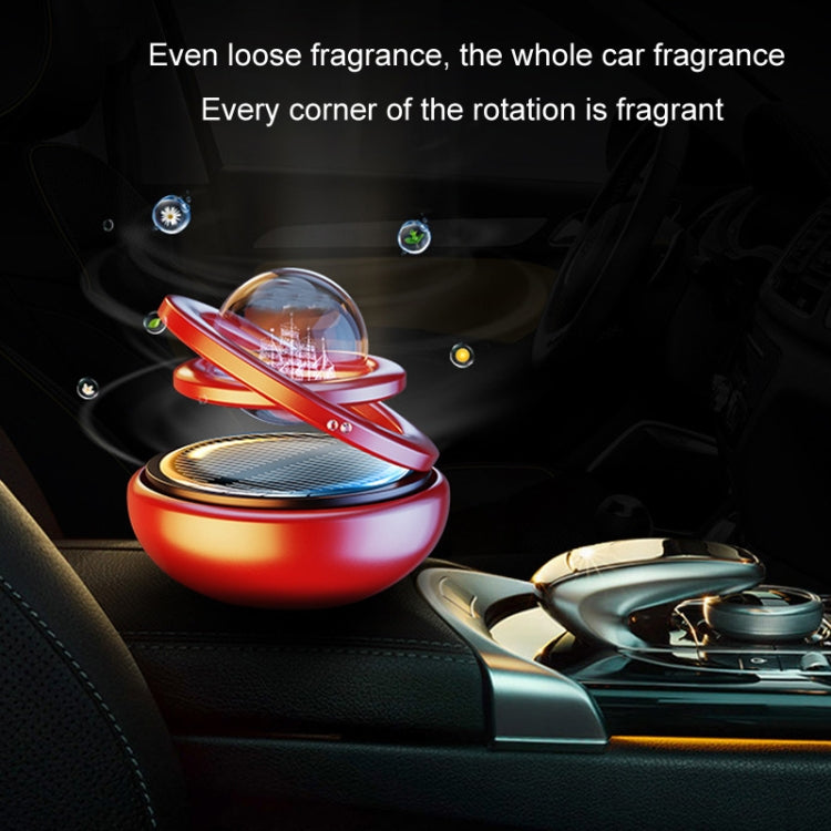 Ornamenti per aromaterapia per auto rotanti solari interstellari, Black, Red, Gold, Silver