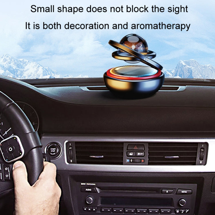 Ornamenti per aromaterapia per auto rotanti solari interstellari, Black, Red, Gold, Silver