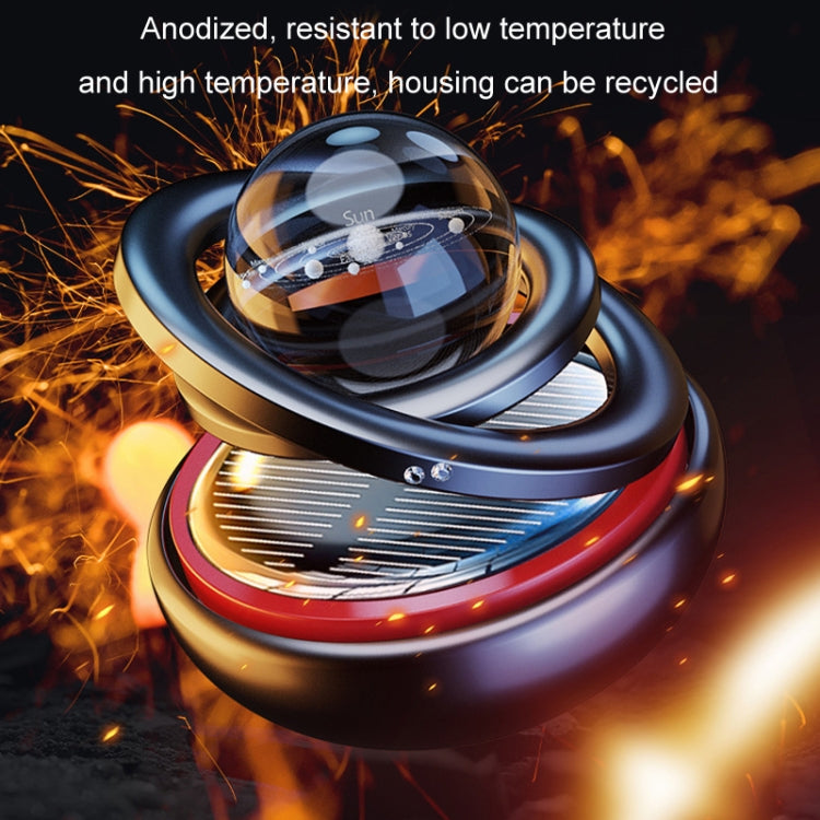 Ornamenti per aromaterapia per auto rotanti solari interstellari, Black, Red, Gold, Silver