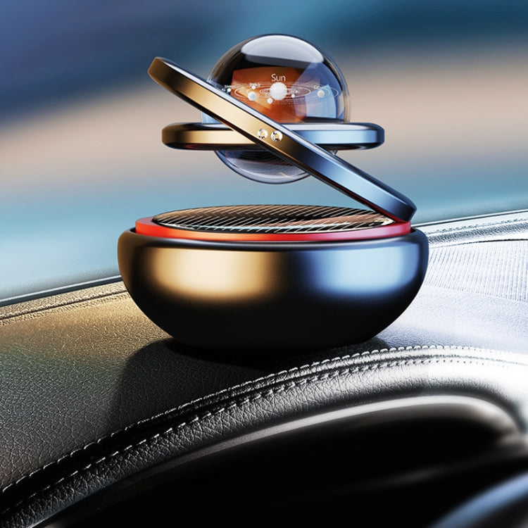 Ornamenti per aromaterapia per auto rotanti solari interstellari, Black, Red, Gold, Silver