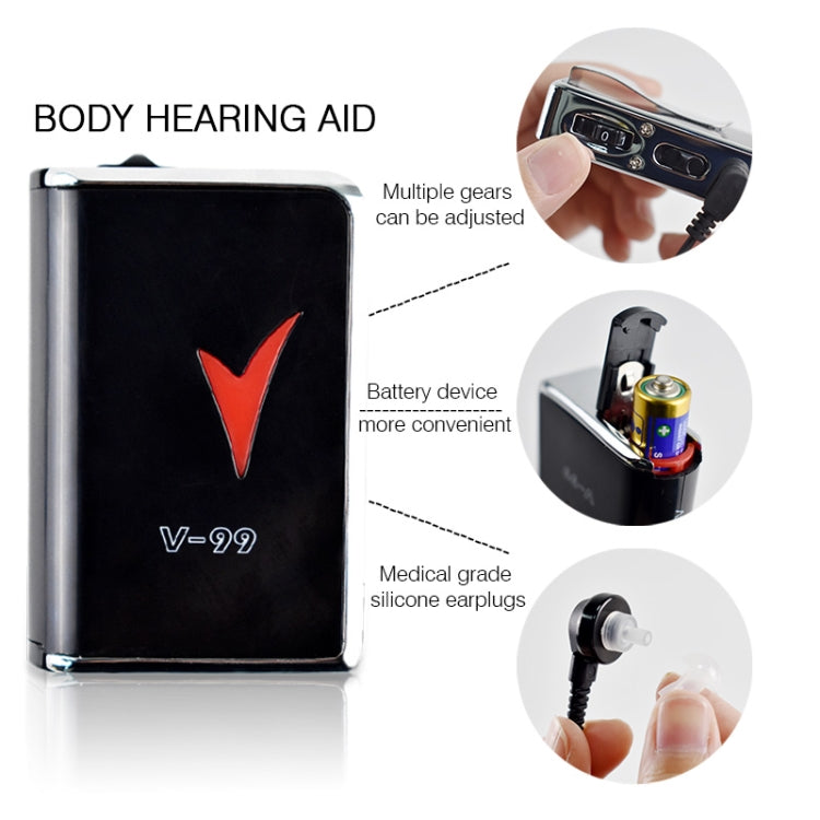 Auricolare con amplificatore audio per apparecchi acustici V99