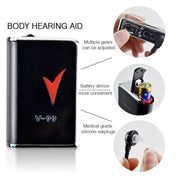Auricolare per apparecchi acustici con amplificatore audio V99 Box, V99