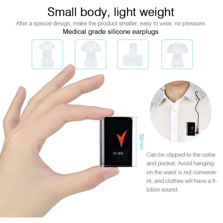 Auricolare per apparecchi acustici con amplificatore audio V99 Box, V99