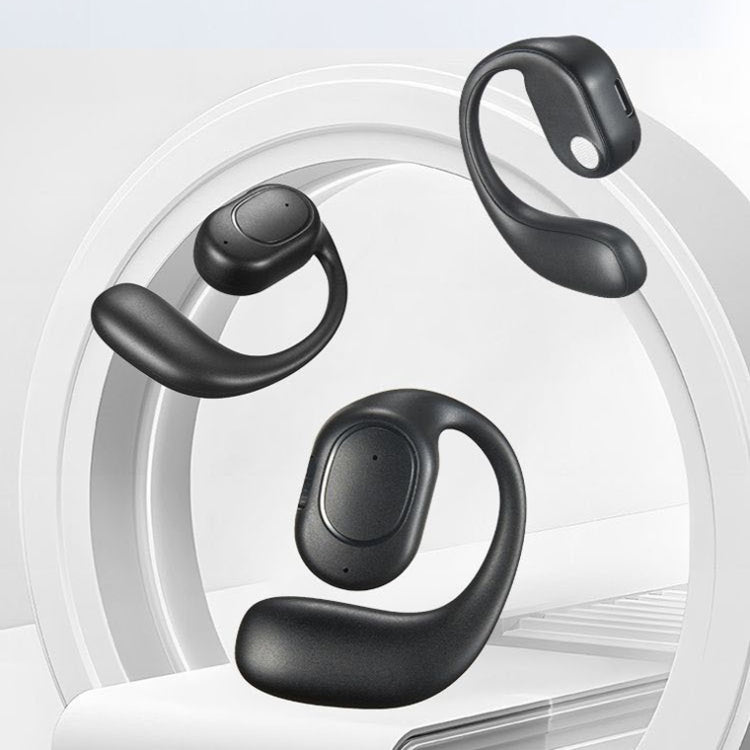 Auricolari Bluetooth 5.2 wireless ENC con riduzione del rumore D6 OWS montati sull'orecchio, Black without Accessories, White without Accessories, Black Bag with Accessories, White Bag with Accessories