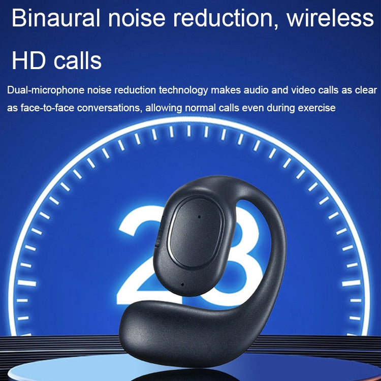 Auricolari Bluetooth 5.2 wireless ENC con riduzione del rumore D6 OWS montati sull'orecchio, Black without Accessories, White without Accessories, Black Bag with Accessories, White Bag with Accessories