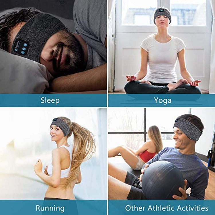 Fascia per bandana Bluetooth per dormire Fascia per musica sportiva wireless Maschera per gli occhi per musica per dormire incorporata