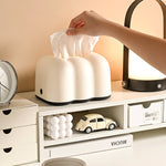 Porta tovaglioli in plastica da appendere alla parete, stile crema, con scatola per fazzoletti Cloud
