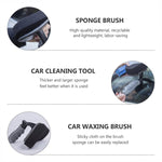 Durevole spazzola in spugna curva per ceratura di pneumatici per auto, Waxing Brush