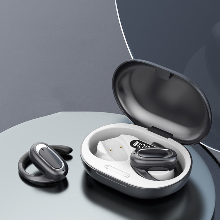 Auricolari Bluetooth 5.3 wireless con riduzione del rumore di chiamata con gancio per l'orecchio regolabile T35 OWS, Black, White, Blue