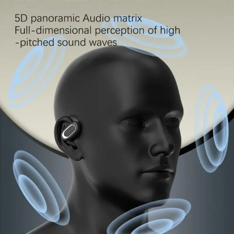 Auricolari Bluetooth 5.3 wireless con riduzione del rumore di chiamata con gancio per l'orecchio regolabile T35 OWS, Black, White, Blue