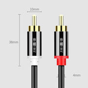 Cavo audio JINGHUA 2RCA con doppia spina di loto Cavo di collegamento dell'amplificatore stereo canale sinistro/destro, 1.5m, 3m, 5m, 10m