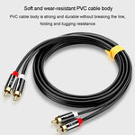 Cavo audio JINGHUA 2RCA con doppia spina di loto Cavo di collegamento dell'amplificatore stereo canale sinistro/destro, 1.5m, 3m, 5m, 10m
