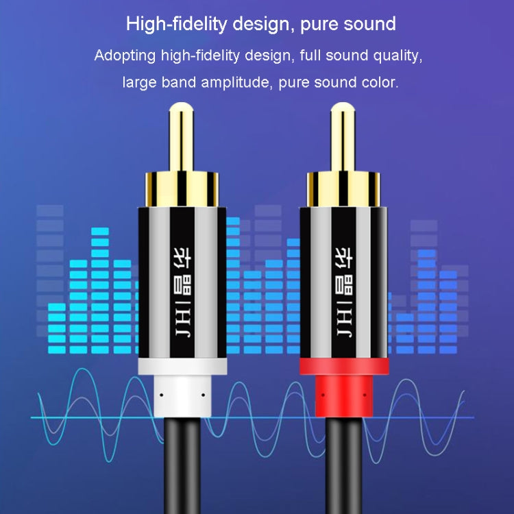Cavo audio JINGHUA 2RCA con doppia spina di loto Cavo di collegamento dell'amplificatore stereo canale sinistro/destro, 1.5m, 3m, 5m, 10m