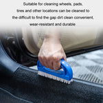Spazzola per la pulizia delle cuciture dei sedili a forma di D per interni auto, Blue