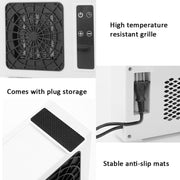 Riscaldatore elettrico da tavolo da 600 W PTC Riscaldamento rapido Ventola calda a risparmio energetico, Without Remote Control, With Remote Control
