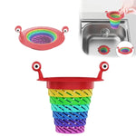 Filtro per lavello da cucina con scarico a pavimento universale Rainbow Monster a scomparsa