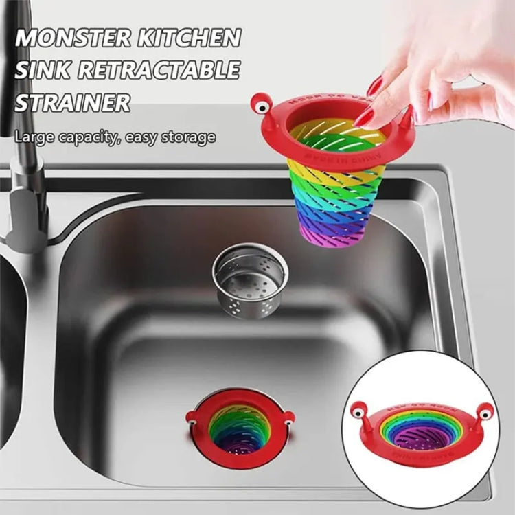 Filtro per lavello da cucina con scarico a pavimento universale Rainbow Monster a scomparsa