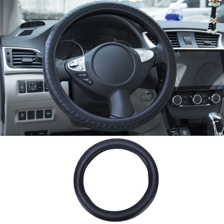 Custodia protettiva in silicone per auto, resistente all'usura, modello di pneumatico antiscivolo, custodia per impugnatura, For 36cm-40cm Diameter Steering Wheel