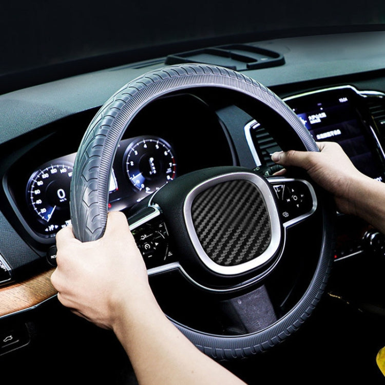 Custodia protettiva in silicone per auto, resistente all'usura, modello di pneumatico antiscivolo, custodia per impugnatura, For 36cm-40cm Diameter Steering Wheel