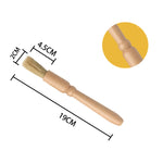 Spazzola per la pulizia della bocchetta dell'aria con manico rotondo in legno per interni auto, Wood Color